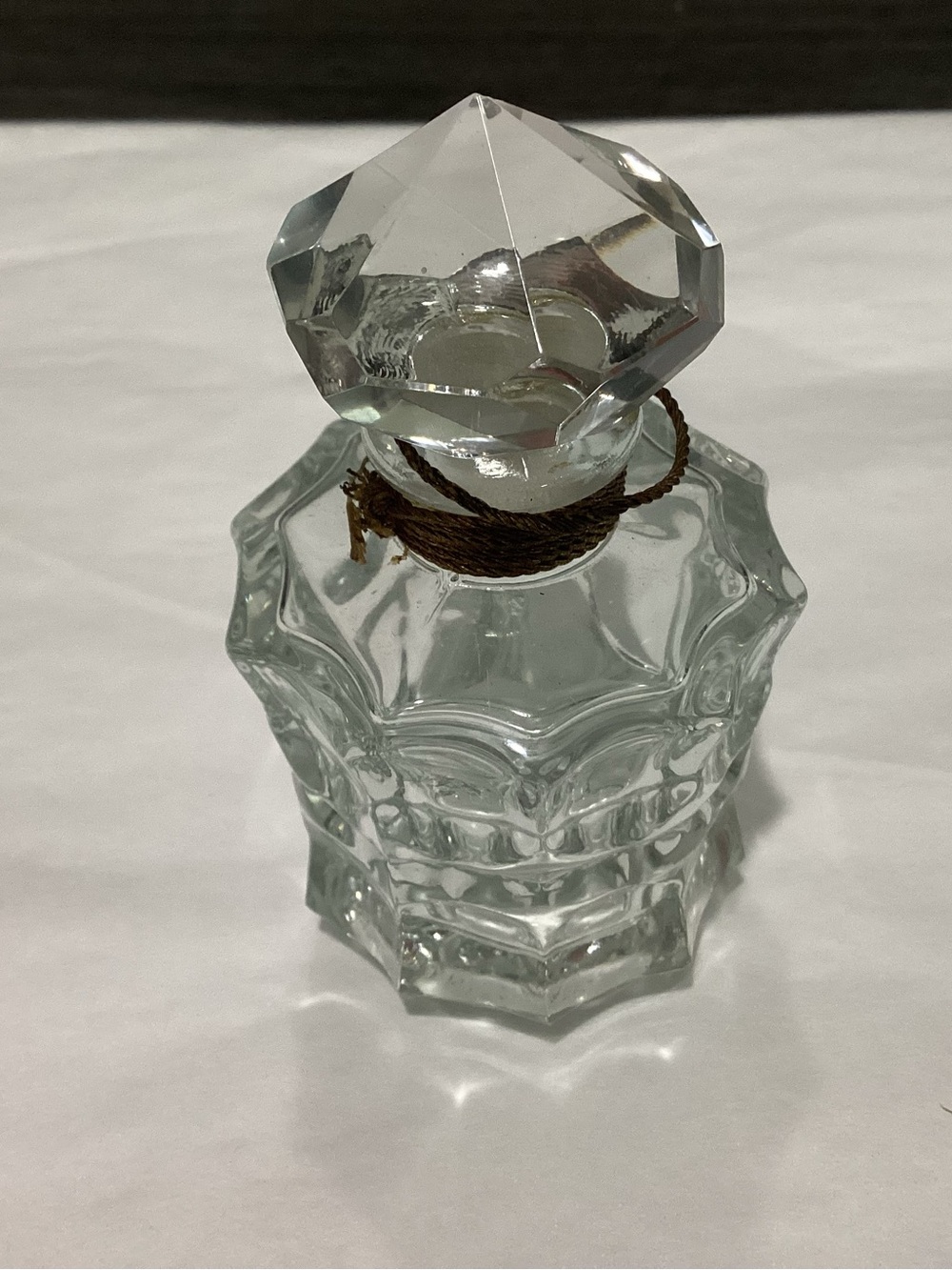Vtg. Mid 20th Century vanity Marquay “L ELU” Crystal Perfume bottle.